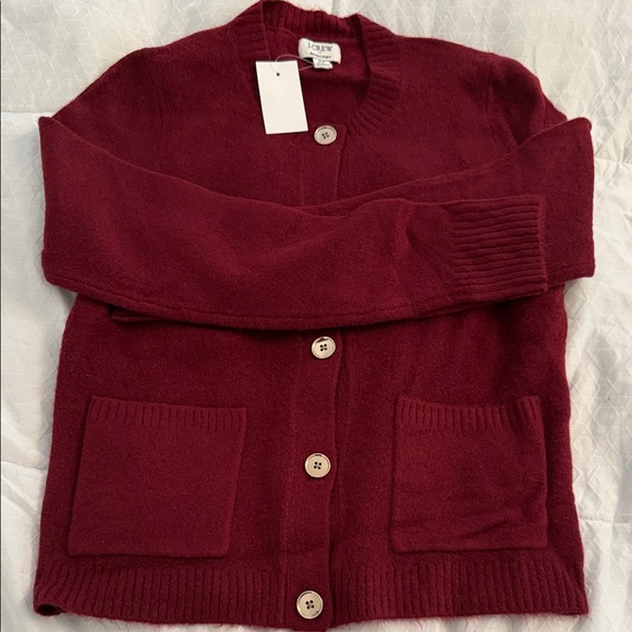 J. Crew Sweaters - J. Crew Deep Red Cardigan Sweater
